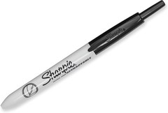 Retractable Black Permanent Markers, Ultra Fine Point, 12 Count for Creative Use