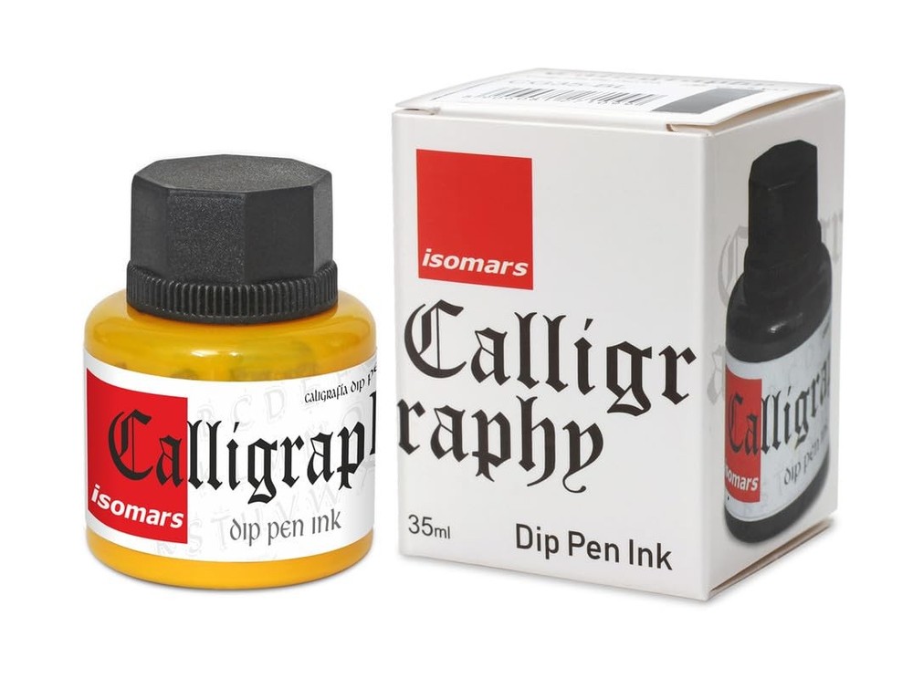 Yellow Calligraphy Ink 35ml for Dip Pens G Nib Flex Nib Parallel Pen