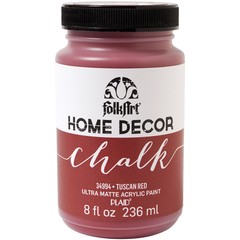 FolkArt Home Decor Chalk Paint 8oz-Tuscan Red