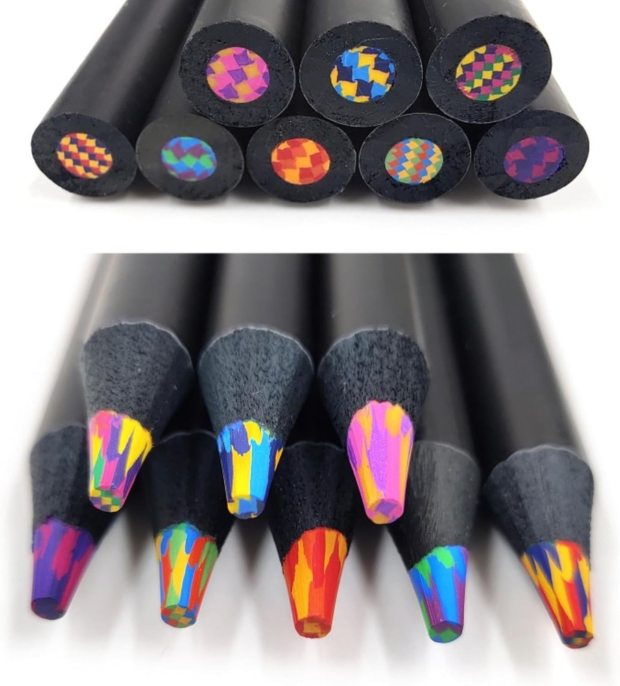 SEQ Rainbow Pencils for Kids – 8 Pack Multicolor Magic Color Changing Pencils…