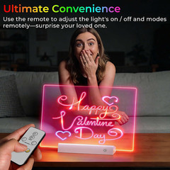 LED Drawing Board with Remote Control,Rechargeable Glow Doodle Light up Drawing