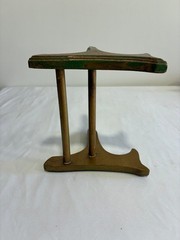 Vintage Gold Painted Wood Plate Stand Easel Display Holder