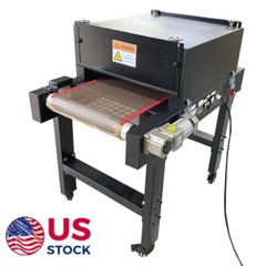 US Stock 220V 3500W T-shirts Conveyor Tunnel Dryer 18.5 x 28.3in Heating area