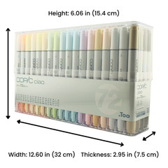 Copic Ciao Start 72 Color Set Dual Tip Art Markers Brush Broad Made in Japan