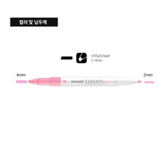Monami Essenti Twin Pastel Color Highlighter Pen Marker 4color SET Chisel 2~4mm