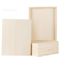 8 Pack Wood Panels 11 x 14 inch Wooden Canvas Board 11x14inch, Brown