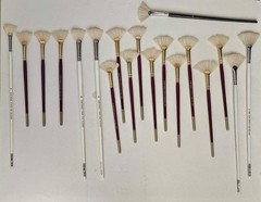 Bob Ross Wildlife Finisher Brushes 6 & 8, Bamboo Yasutomo Hake Brush 2 1/2″ Wide