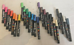 Uni Posca Water Based Markers. PC-3M Bullet nib. Bundle of 25 colours.