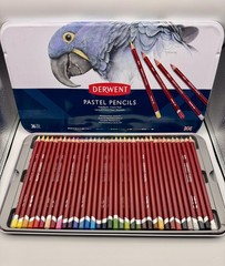 36 Derwent Pastel Pencils Made In UK Brand New In Tin Professional