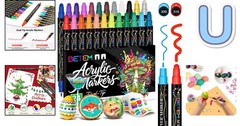 Cotton Nib Acrylic Paint Markers – 24 Bright Colors for Ultimate Crafting Joy