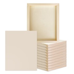 12 Pcs Wood Panels 8 x 10 inch Unfinished Wooden Canvas Board for Painting Ar…
