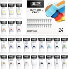 24 x 22ml Acrylic Paint Essentials Set – Versatile & Vibrant for Artists