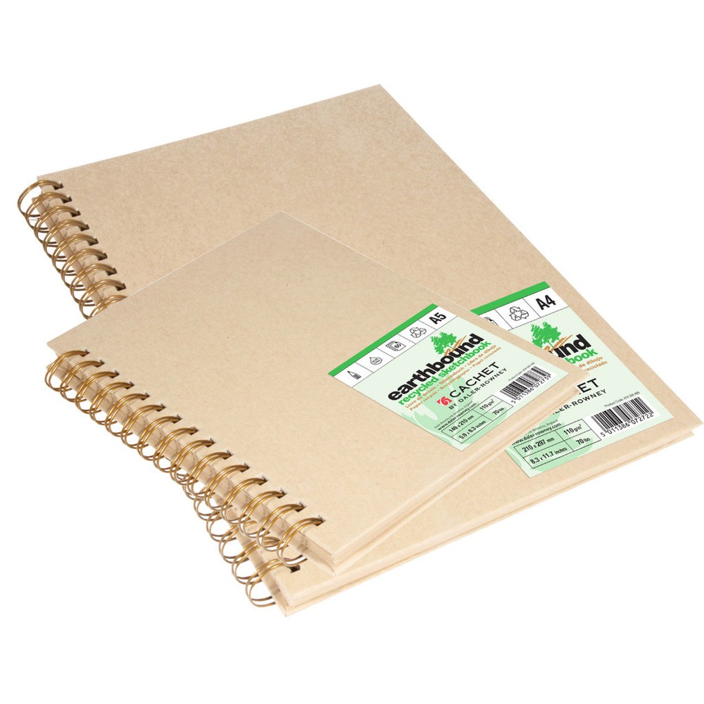 Daler Rowney Earthbound Recycled Paper Sketchbook – A4 Wirebound