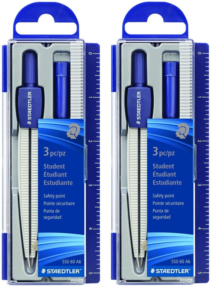 2 Pack – Staedtler Geometry Compass, (550 60 A6), Brand New