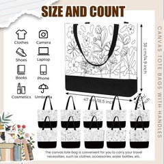 10 Set Pre Drawn Canvas Bags Set Paint and Sip Kit for Adults Painting DIY To…