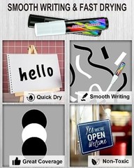 Acrylic Paint Markers, 15mm Jumbo Felt Tip, Black and White 1 Black & 1 White