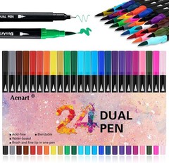Multicolored Dual Brush Markers with Storage Case – Perfect for Art & Journaling