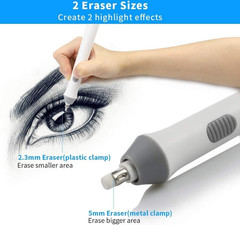 AFMAT Electric Eraser for Drawing, Battery Operated Eraser with 140 Refills, Ele