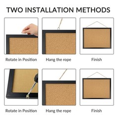 Black Cork Board Bulletin Board, 14.6″X 11″ 14.6″ x 11″,
