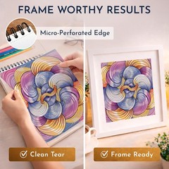 Premium Artistic Mandala Coloring 8.5 x 11 inches, Mindful –