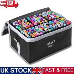 Dual Tip Alcohol Markers Set 168 Colours Brush and Chisel Tips UK Drawing Art