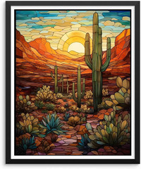 Paint by Numbers Kit for Adults – Cactus DIY Adult Paint by Number Kits Wilderne
