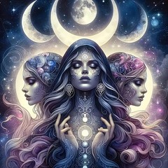 Moon Woman Diamond Art Kits for Adults, 5D Diamond Painting Kits for Adults, DIY