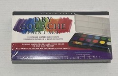 Studio Series Dry Gouache Paint Set (12 opaque watercolor paints) G-07