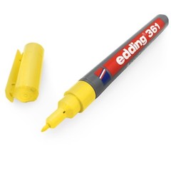 Edding 361 Whiteboard Marker Pen 1mm Bullet Tip Yellow Ink Single