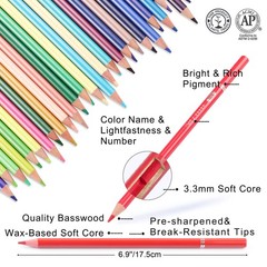 75 Pack Colored Pencils Set for Adult Coloring,72 Colors Coloring Pencils wit…