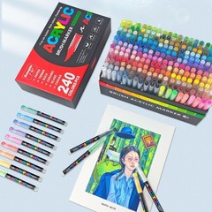 240 Acrylic Paint Markers, Brush Tip Acrylic Paint Pens, Quick 240 Colors