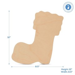 Christmas Stocking Wood Cutout Unfinished 12 inch, Crafts & Décor | Woodpeckers