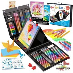 Art Supplies, 272 Pack Art Set Drawing Kit for Girls Boys Teens Artist, Black