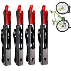 4 Pack Bike Rack Swivel Rust Resistant Vertical Storage Heavy Duty Steel Holder
