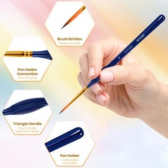 Miniature Paint Brushes Set 12pcs, Paint Brushes for Acrylic Painting, Art