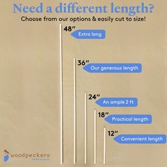 Wood Square Dowel Rods 1/2 x 48″, Sticks for Crafts & Woodworking|Woodpeckers