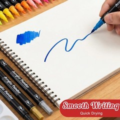 24-Color Waterproof Acrylic Paint Markers for Arts & Crafts