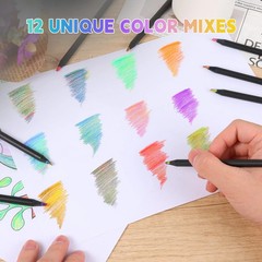 12 Colors Rainbow Pencils for Kids Adults, Rainbow Colored Pencil Art Supplie…