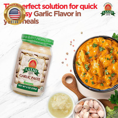 Laxmi Garlic Paste 8Oz | Premium Quality and Pure Garlic, Ground | Vegetarian |