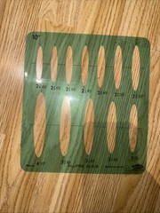 Alvin Ellipse Templates Large Series 2 1/8” – 4” Set of 14 Templates for Stencil