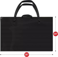 Black Art Portfolio Case 24″x36″ with Shoulder Strap – Artist Storage Bag