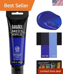 BASICS Acrylic Paint Tube, Ultramarine Blue – 118ml for Art Masterpieces