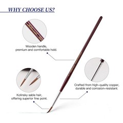 Kolinsky Sable Miniature Paint Brushes – Golden Maple 7pcs Detail Paint Brush…