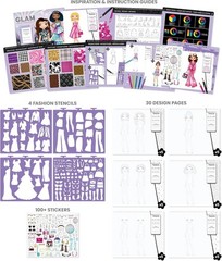 Creative Drawing Kit for Girls: Glam Fashion Sketch Pad with Stencils & Stickers