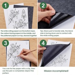 PSLER 100 Sheets Carbon Paper Sheets, Carbon Transfer Paper for DIY Woodwork…