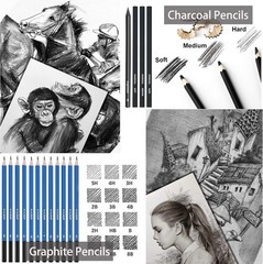 Vibrant 144-Piece Artist Drawing Set: Non-Toxic Colored Pencils & Accessories