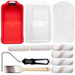 Mister Rui 4 Inch Paint Roller Kit, 12-Piece 4 inch paint roller kit 12 pack