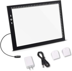 A4 LED Artist Light Box – Adjustable Brightness Light Pad for Tracing & Drawing