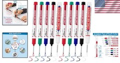 Deep Hole Marker Pens – 10 PCS Set with 5 Colors & Waterproof Precision Nib