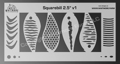 Squarebill Airbrush Stencil Fishing Lure #1 – 2.5 Inch – Mylar Reusable